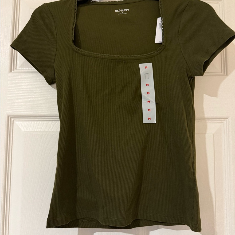Old Navy Women's Short Sleeve Top in Olive